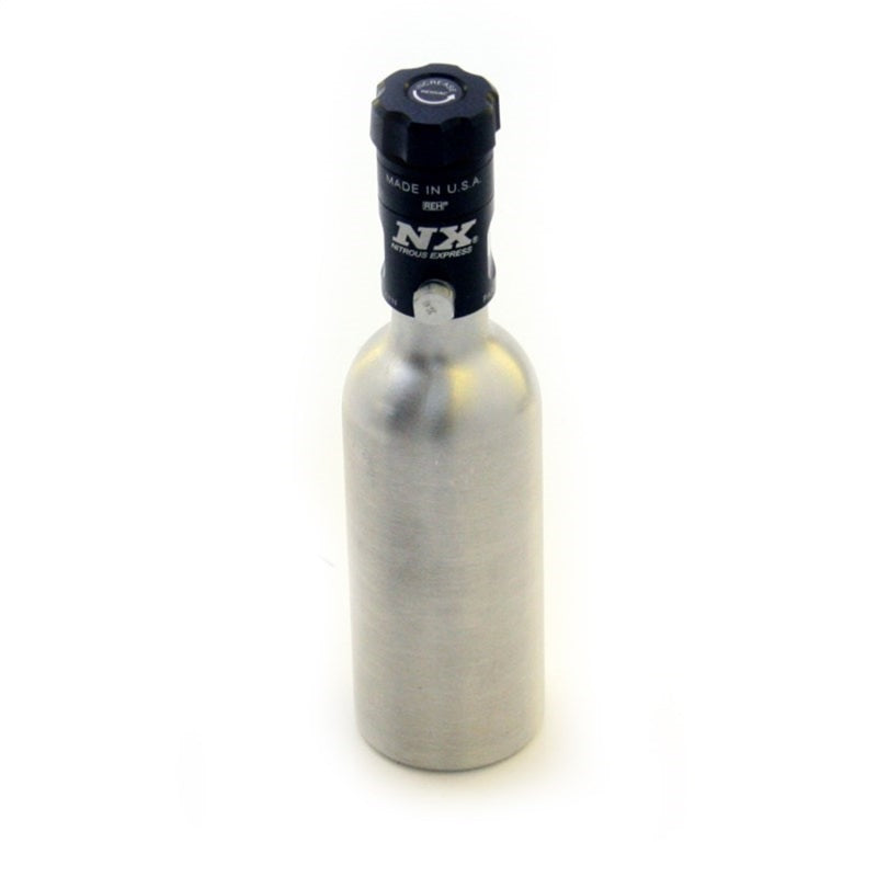 3.5 OZ MINI-Bottle W/ MOTORCYCLE VALVE (2  DIA. X 7.33  TALL). - Nitrous Express - 11020