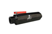 Load image into Gallery viewer, Aeromotive In-Line AN-12 Filter w/Shutoff Valve 100 Micron SS Element - Black Anodize Finish - Aeromotive Fuel System - 12332