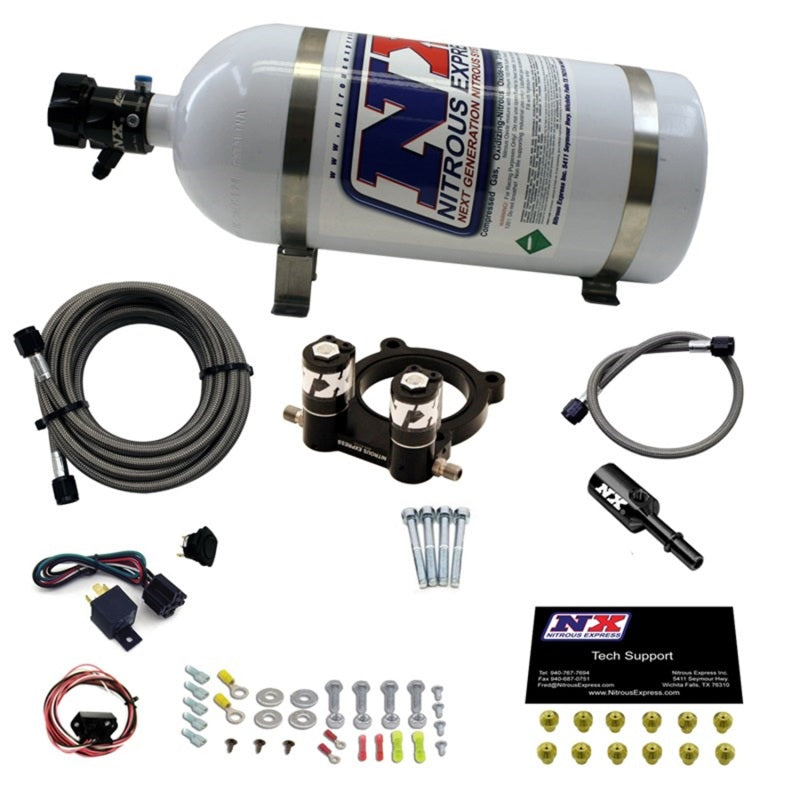 FORD 4 CYL NITROUS PLATE SYSTEM-2.3L ECOBOOST W/ 15LB Bottle. - Nitrous Express - 20954-15