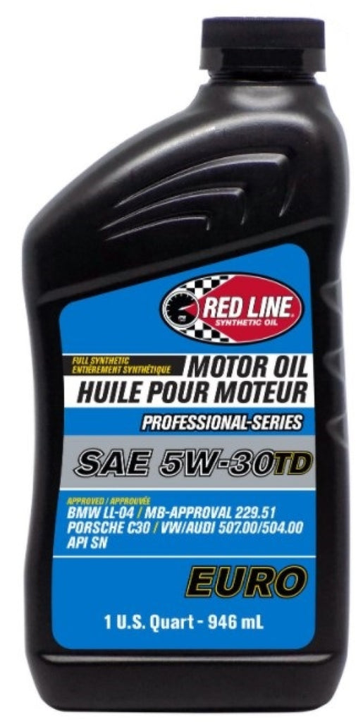 Red Line Professional Series Euro 5W30 TD Motor Oil - Quart - Red Line - 12224