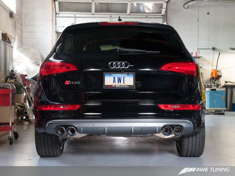 AWE Tuning Audi 8R SQ5 Touring Edition Exhaust - Quad Outlet Chrome Silver Tips - AWE Tuning - 3015-42052