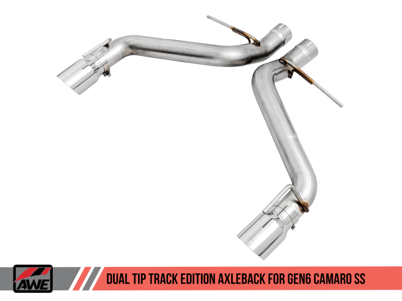 AWE Tuning 16-19 Chevrolet Camaro SS Axle-back Exhaust - Track Edition (Chrome Silver Tips) - AWE Tuning - 3020-32049
