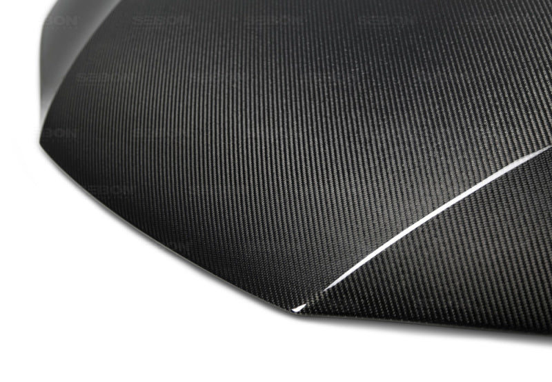 OEM-style carbon fiber hood for 2012-2015 Honda Civic 2DR - Seibon Carbon - HD14HDCV2D-OE