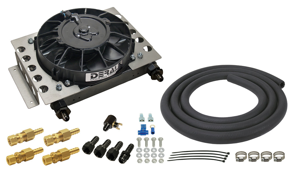 15 Row Atomic Cool Plate & Fin Remote Transmission Cooler Kit, -6AN 1985 Chevrolet Astro - Derale - 13950