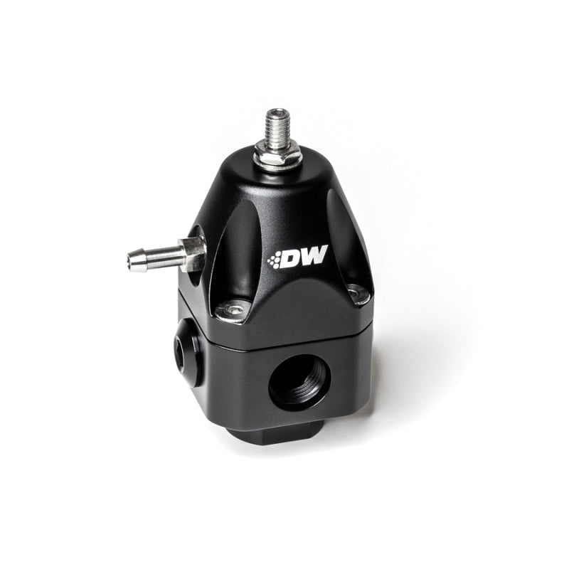 DeatschWerks DWR1000c Adjustable Fuel Pressure Regulator Dual 6AN Inlet and 6AN Outlet - Black - DeatschWerks - 6-1002-FRB