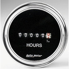 Load image into Gallery viewer, GAUGE; HOURMETER; 2 1/16in.; 100K HOURS; ELECTRIC (8V-32V); TRADITIONAL CHROME - AutoMeter - 2587