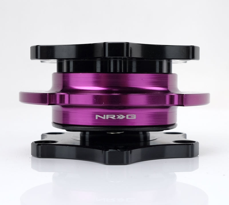 NRG Quick Release SFI SPEC 42.1 - Shiny Black Body / Shiny Purple Ring - NRG - SRK-R200BK-PP