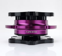 Load image into Gallery viewer, NRG Quick Release SFI SPEC 42.1 - Shiny Black Body / Shiny Purple Ring - NRG - SRK-R200BK-PP