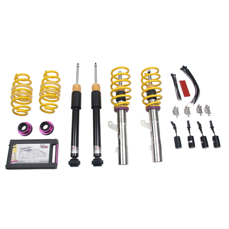 Height adjustable stainless steel coilovers with adjustable rebound damping 2015 Volkswagen Golf R - KW - 1528000R