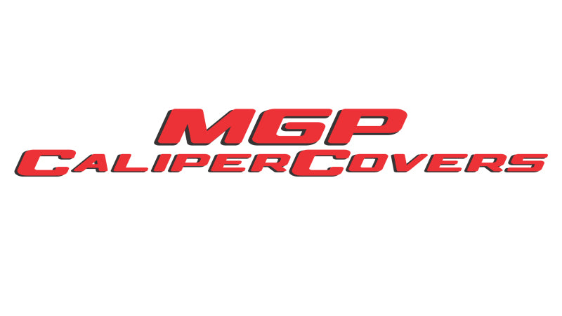 Set of 4: Red finish, Silver Buick / Buick Shield Logo - MGP Caliper Covers - 49011SBSHRD