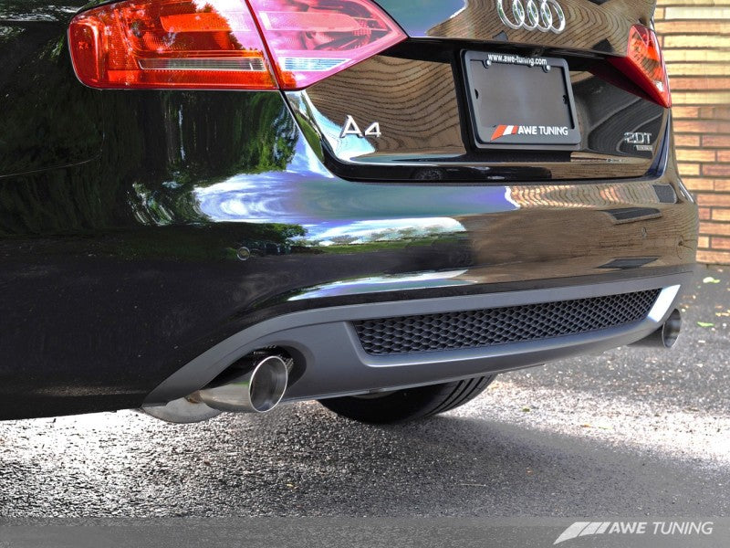 AWE Tuning Audi B8 A4 Touring Edition Exhaust - Dual Outlet Polished Silver Tips - AWE Tuning - 3015-32030