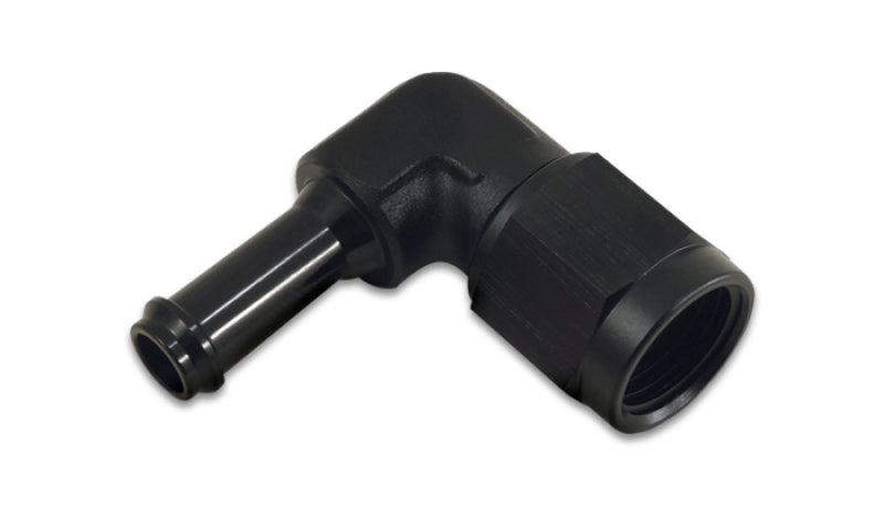 Female AN to Hose Barb 90 Degree Adapter, AN Size: -8; Barb Size: 3/8" - VIBRANT - 12027