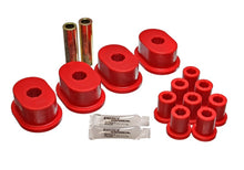 Load image into Gallery viewer, Leaf Spring Bushing Set; Red; Rear; w/Oval Lower; Performance Polyurethane; - Energy Suspension - 5.2110R