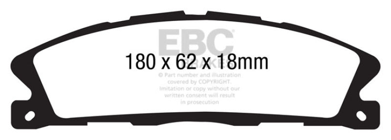 Redstuff Ceramic Low Dust Brake Pads; 2013-2016 Lincoln MKS - EBC - DP31886C