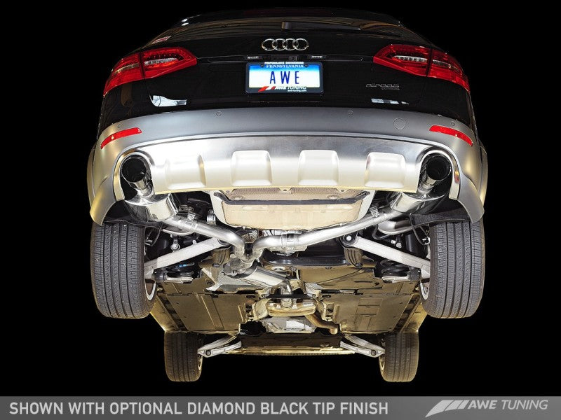 AWE Tuning Audi B8.5 All Road Touring Edition Exhaust - Dual Outlet Polished Silver Tips - AWE Tuning - 3015-32016
