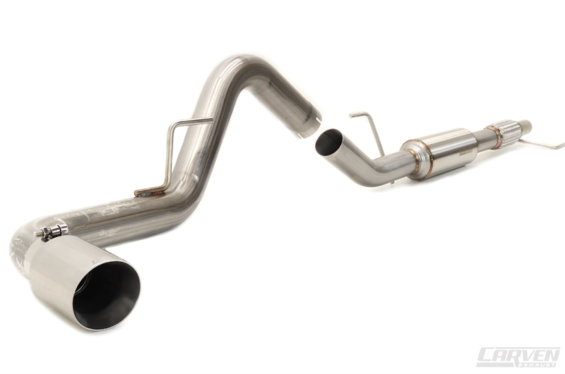 Carven 15-20 Ford F-150 Ecoboost Competitor Series Cat-Back w/TR-Series Muf. & 4in Tip-Polished - Carven Exhaust - CF1006