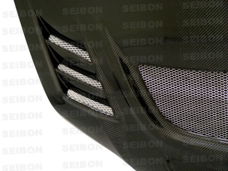 CW-style carbon fiber hood for 2003-2006 Mitsubishi Lancer EVO - Seibon Carbon - HD0305MITEVO8-CW