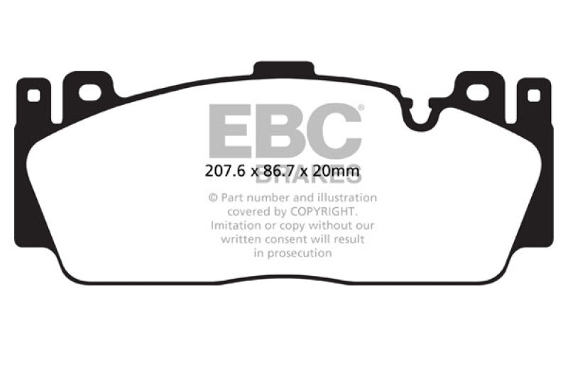 Redstuff Ceramic Low Dust Brake Pads; 2012-2016 BMW M5 - EBC - DP32148C