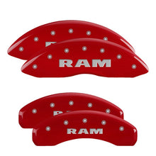 Load image into Gallery viewer, Set of 4: Red finish, Silver Buick / Buick Shield Logo - MGP Caliper Covers - 49011SBSHRD