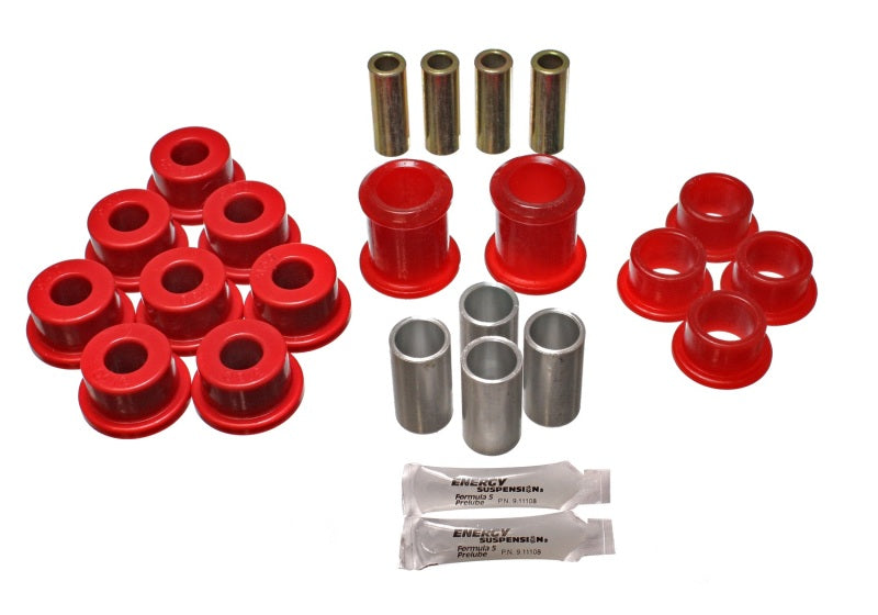 Control Arm Bushing Set; Red; Front; Performance Polyurethane; - Energy Suspension - 3.3142R