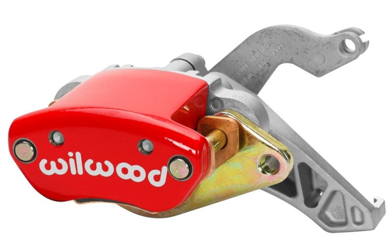 Wilwood Caliper-MC4 Mechanical-L/H - Red w/ Logo 1.19in Piston .81in Disc - Wilwood - 120-12070-RD
