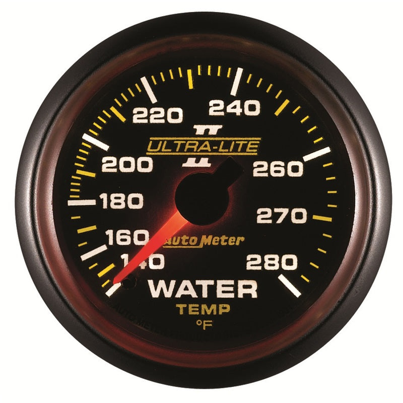 GAUGE; WATER TEMP; 2 1/16in.; 140-280deg.F; MECHANICAL; ULTRA-LITE II - AutoMeter - 4931