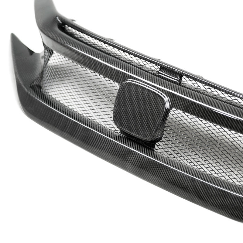 CV-style carbon fiber front grille for 2017-2020 Honda Civic Type R - Seibon Carbon - FG17HDCVR-CV