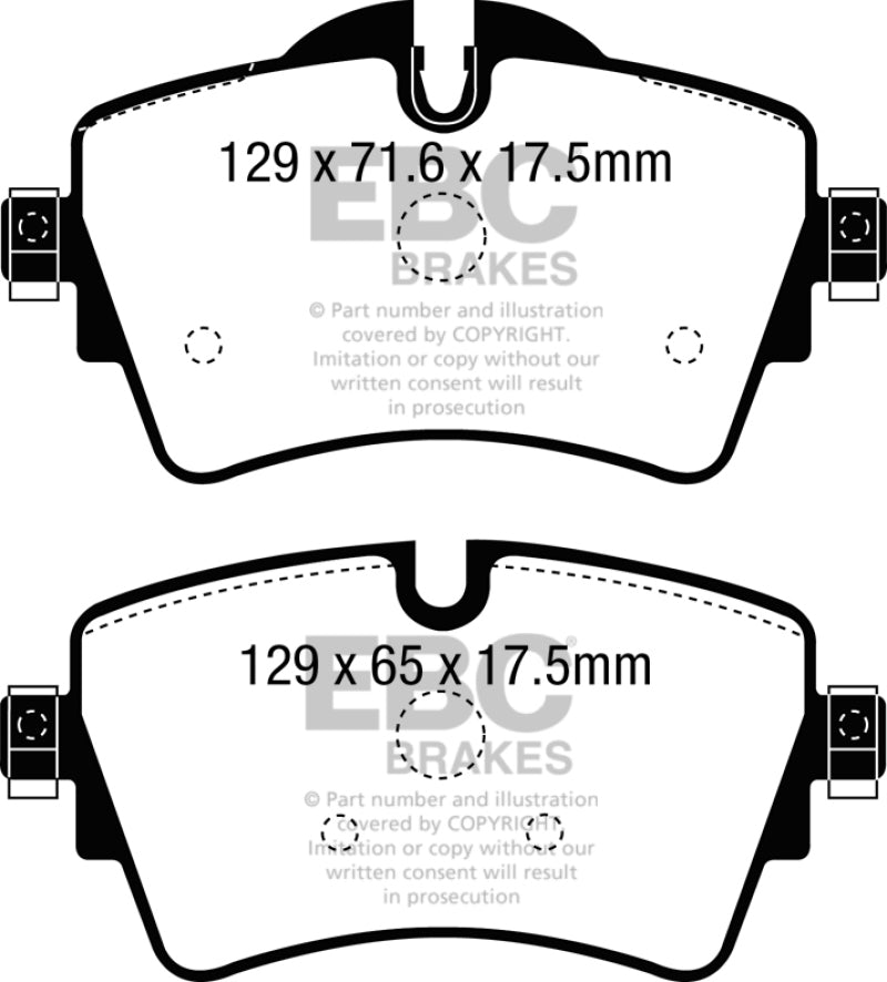 Redstuff Ceramic Low Dust Brake Pads; 2014-2018 Mini Cooper - EBC - DP32227C