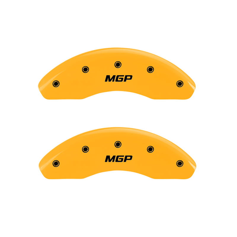 Set of 4: Yellow finish, Black MGP - MGP Caliper Covers - 49006SMGPYL
