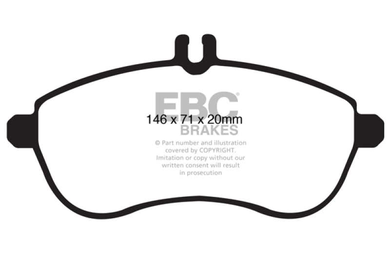 Redstuff Ceramic Low Dust Brake Pads; 2015 Mercedes-Benz C250 - EBC - DP31989C
