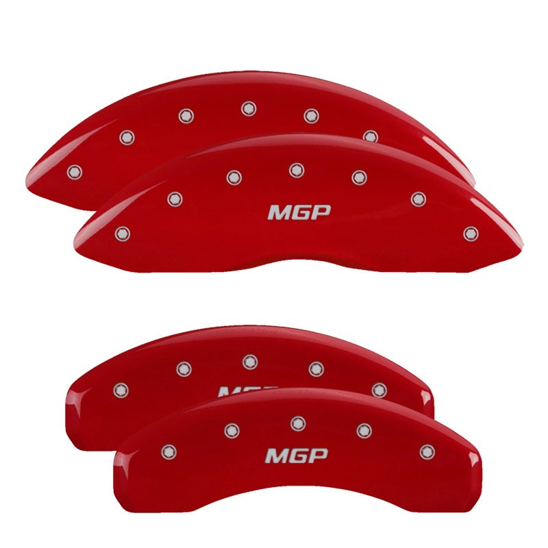 Set of 4: Red finish, Silver MGP - MGP Caliper Covers - 56009SMGPRD