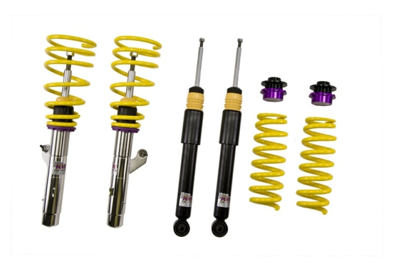 Height adjustable stainless steel coilover system with pre-configured damping 2008-2013 BMW 128i - KW - 10220039