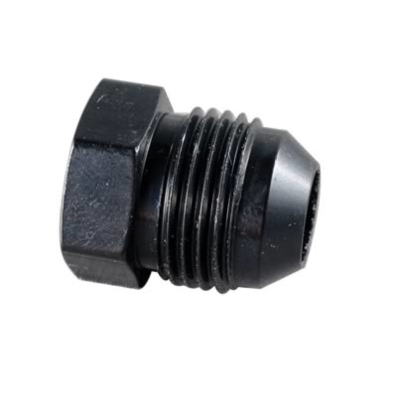 Fragola -6AN Aluminum Flare Plug - Black - Fragola - 480606-BL
