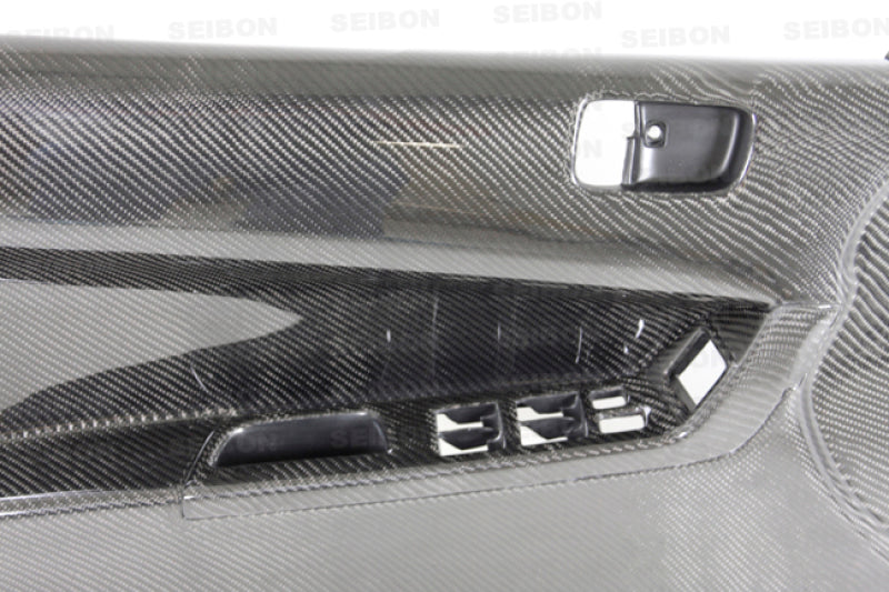 Carbon fiber front door panels for 2008-2015 Mitsubishi Lancer EVO X - Seibon Carbon - DP0809MITEVOX-F
