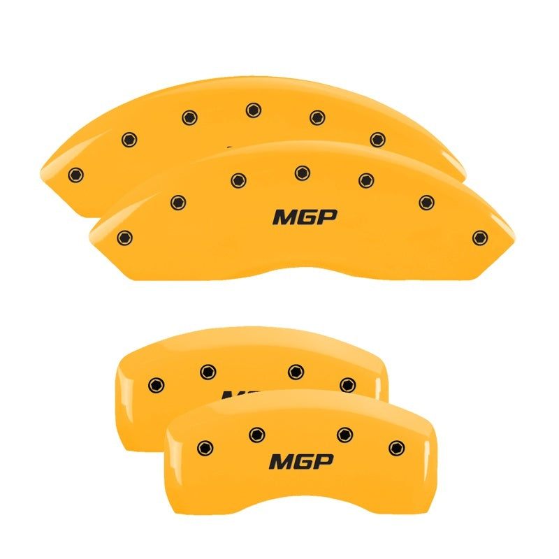 Set of 4: Yellow finish, Black MGP - MGP Caliper Covers - 49007SMGPYL
