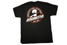 Load image into Gallery viewer, Aeromotive Standard Logo Black/Red T-Shirt - Medium - Aeromotive Fuel System - 91125