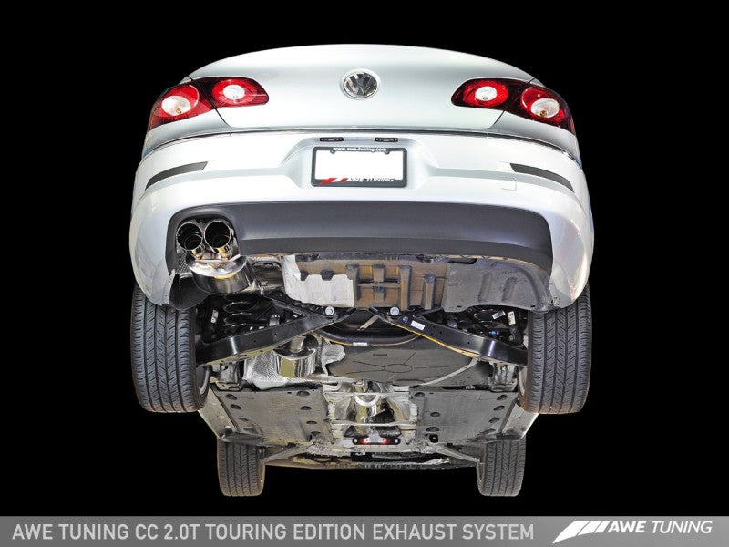 AWE Tuning VW CC 2.0T Touring Edition Performance Exhaust - Diamond Black Tips - AWE Tuning - 3015-23014