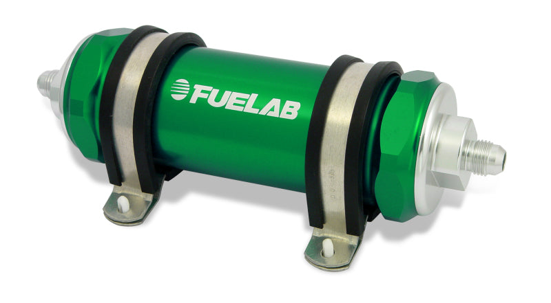 In-Line Fuel Filter, Long with Integrated Check Valve 6 micron - Fuelab - 85831-6