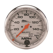 Load image into Gallery viewer, GAUGE; SPEEDO; 3 3/4in.; 160 MPH; ELEC; SILVER; PRO-CYCLE - AutoMeter - 19356