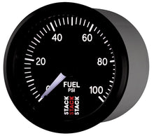 Load image into Gallery viewer, Autometer Stack 52mm 0-100 PSI 1/8in NPTF Male Pro Stepper Motor Fuel Pressure Gauge - Black - AutoMeter - ST3306