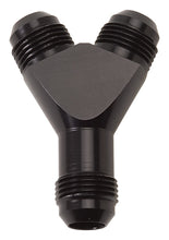 Load image into Gallery viewer, FITTING #6 AN MALE Y ADAPTER BLK ANODIZED - Russell - 650430