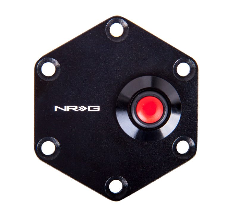 NRG Hexagnal Steering Wheel Ring w/Horn Button - Black - NRG - STR-600BK