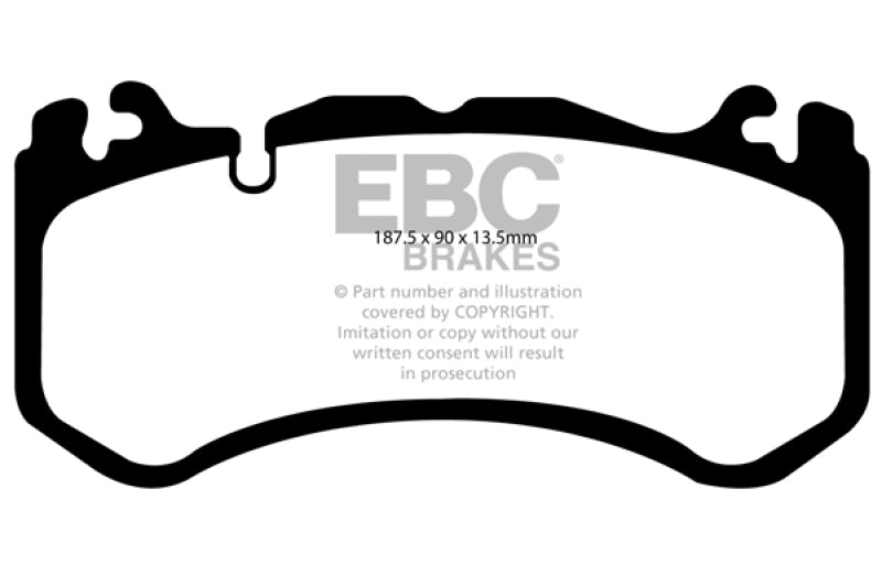 Redstuff Ceramic Low Dust Brake Pads; 2015-2018 Audi RS7 - EBC - DP31939C
