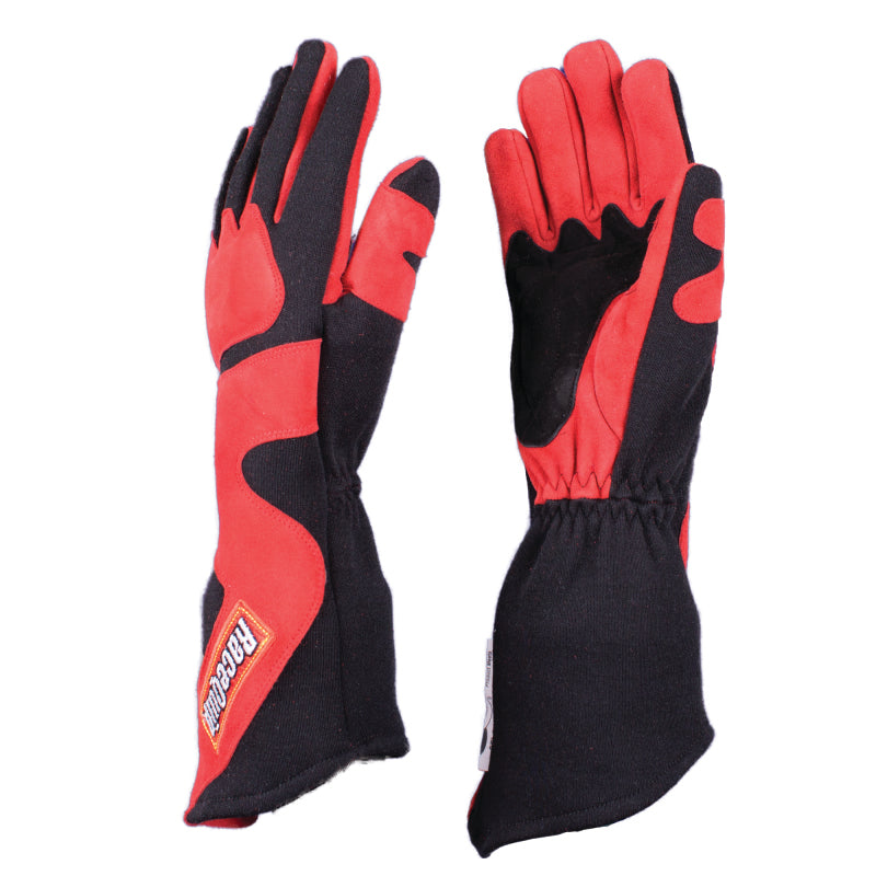 RaceQuip SFI-5 Red/Black Large Long Angle Cut Glove - Racequip - 358105