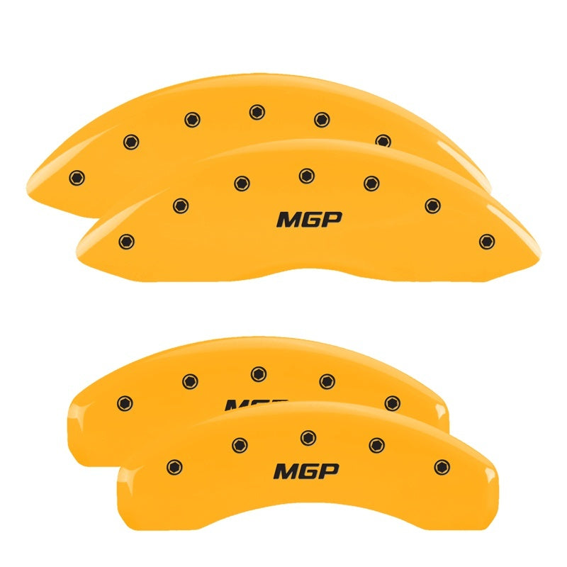Set of 4: Yellow finish, Black MGP - MGP Caliper Covers - 56003SMGPYL